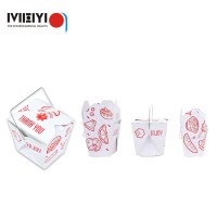 Disposable food container paper noodle packaging box pasta take out boxes with handle