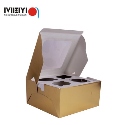 4 6 Point Glued Flat Packed Cake Boxes With Windows