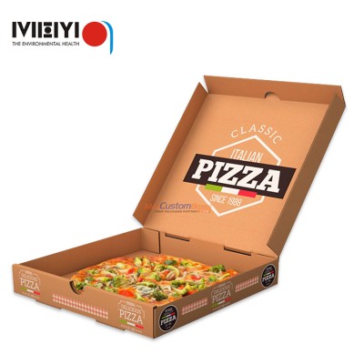 Food grade rectangular cheap paper pizza box custom foldable take away pizza box