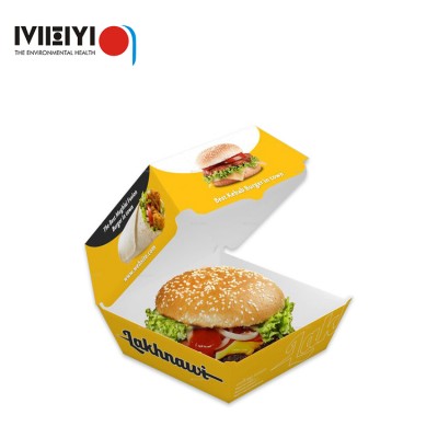 Custom printing food grade wholesale cardboard box for hamburger